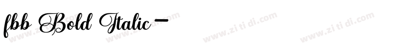 fbb Bold Italic字体转换